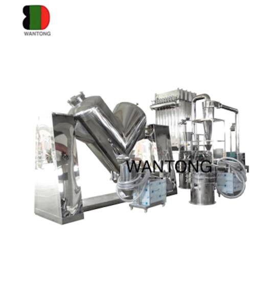 V-shaped mixer mixing production line