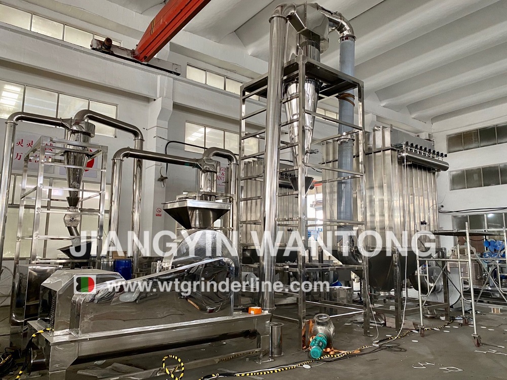 WFC automatic chili spices vegetable garlic powder production line grinding machine