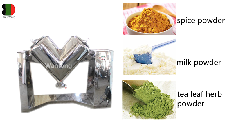 V Shape Dry Food Powder Mixer Spice Milk Herb Tea Detergent Flour Mixing Machine