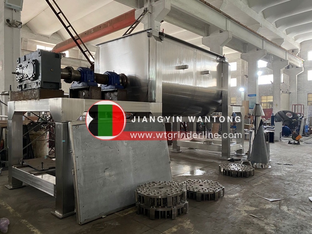 ​WLDH mushroom compost mixer small spiral mixing horizontal ribbon mixer blender machine price