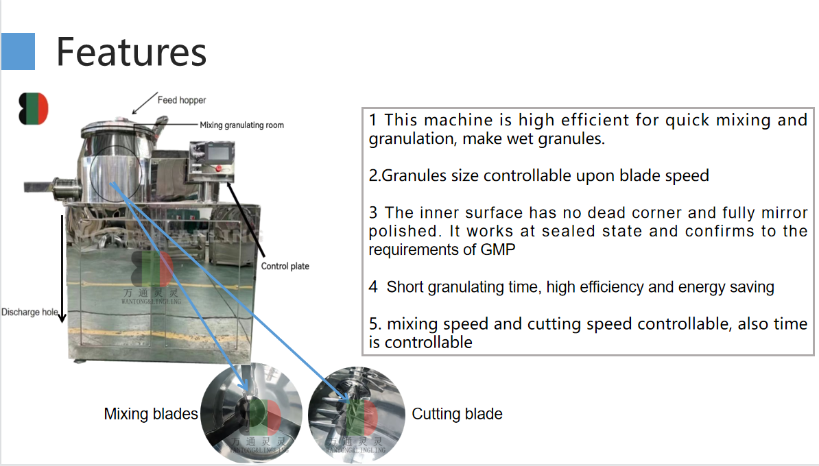 GHL66 rapid mixer granulator