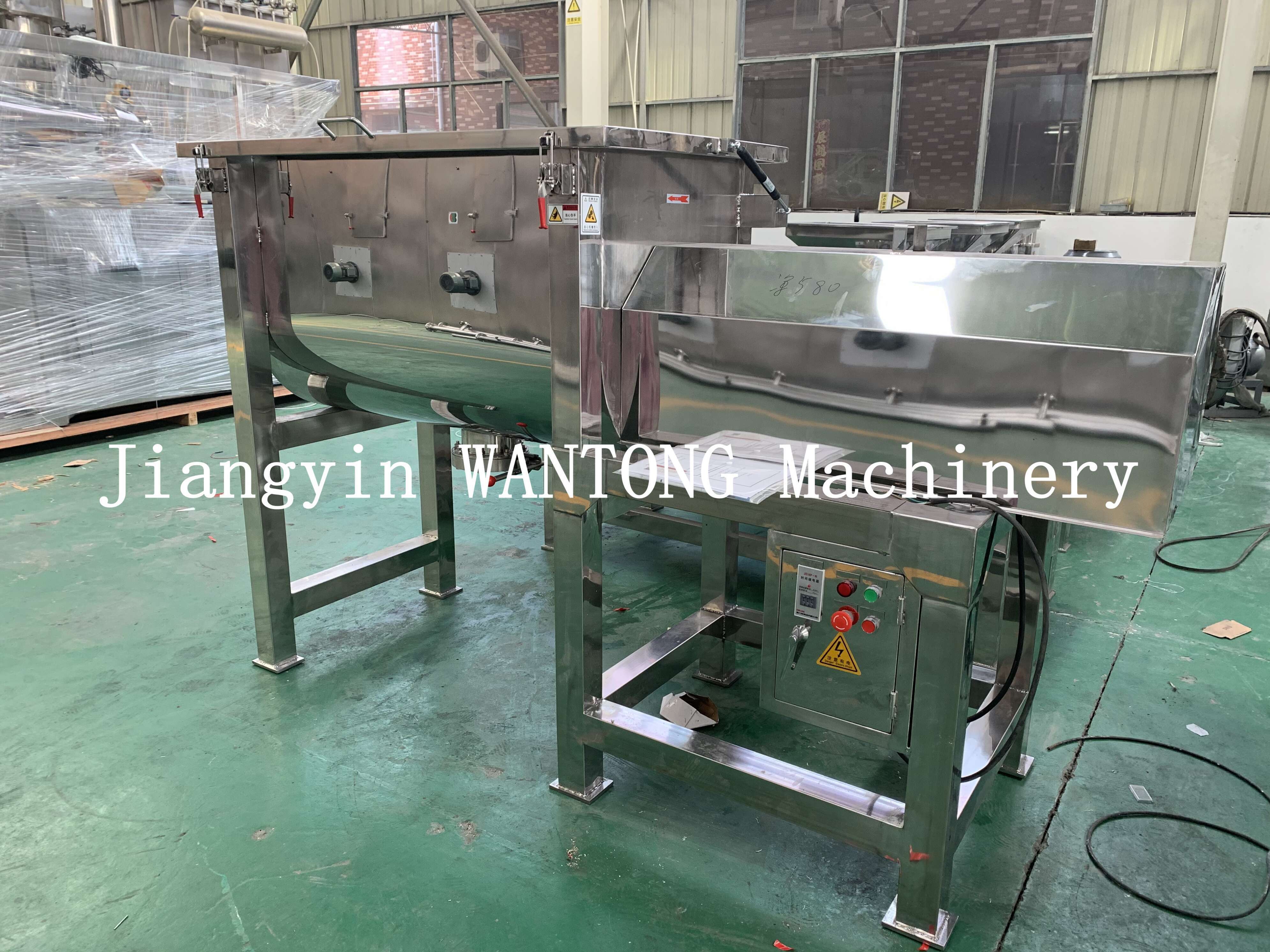 WLDH Mixer Organic Mushroom Substrate Heating Mixing Machine Ribbon Blender Dry Powder Mixer