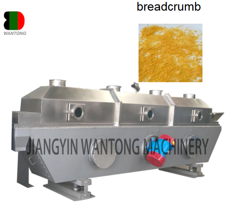 breadcrumbs drying machine vibrating fluid bed dryer test by clients